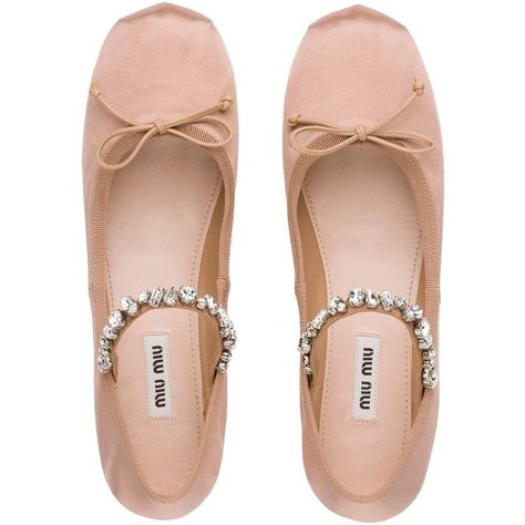 Miu Miu BALLERINA ($730) ❤ liked on Polyvore featuring shoes, flats, satin ballet shoes, miu miu, ballet shoes, bow flats and embellished shoes Miu Miu Ballerina, Miu Miu Flats, Satin Ballet Flats, Dr Shoes, Shoes Hack, Embellished Flats, Embellished Shoes, Satin Shoes, Ballerina Shoes Flats