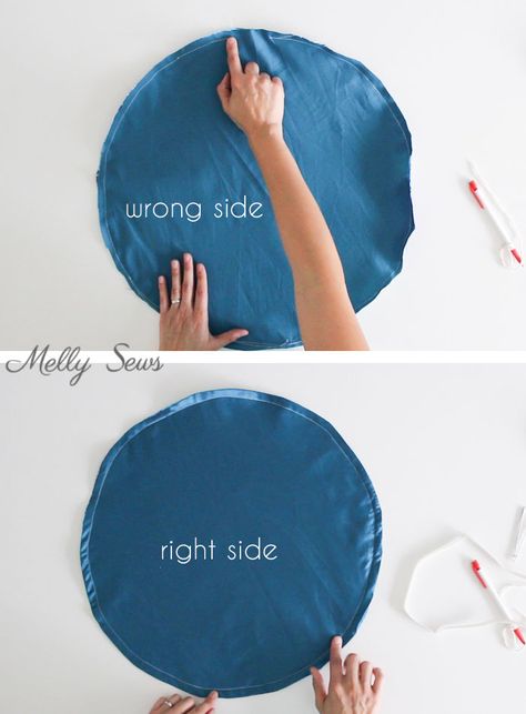 Step 2- How to Sew a Shower Cap - DIY Shower Cap with Video & Tutorial by Melly Sews Diy Satin Bonnet Pattern, Shower Cap Pattern, Sleep Cap Pattern, Diy Shower Cap, Silk Sleep Cap, Melly Sews, Bonnet Pattern, Hair Wrap Scarf, Diy Shower