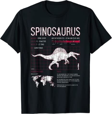 Amazon.com: Spinosaurus Dinosaur Facts T Shirt Mens Womens Kids Science : Clothing, Shoes & Jewelry Dinosaur Tshirt, Dinosaur Facts, Dinosaur Outfit, Kids Science, Dinosaur Shirt, Kids Styles, Vneck Tshirt Women, Science For Kids, Hot Outfits