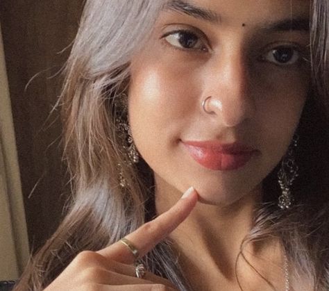 South Asian Nose Ring, Indian Nose Ring Aesthetic, Desi Nose Ring Aesthetic, Nose Ring Aesthetic Indian, Nosering Piercings Aesthetic, Desi Nose Piercing, Nosepin Aesthetic, Nose Piercing Aesthetic Ring, Nose Pin Aesthetic