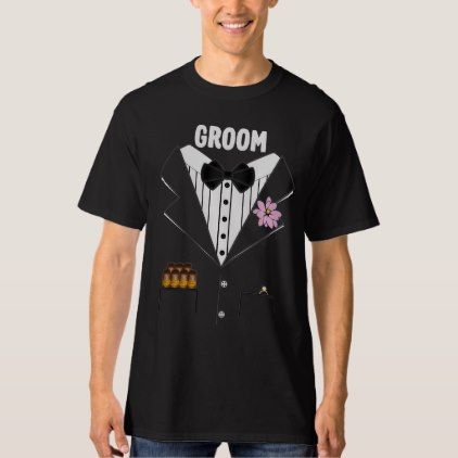 Funny Groom Tuxedo With Cigars and Ring For Bride T-Shirt - marriage gifts diy ideas custom Groom Tshirt Ideas, Gifts For Bride And Groom, Ring For Bride, Wedding Tshirts, Bachelor Party Decorations, Bride Diy, Bride Ideas, Wedding Gifts For Bride And Groom, Groom Gifts