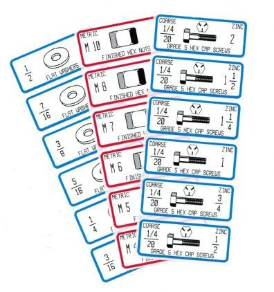 Bin Labels Tool Labels, Tool Shop Organization, Toolbox Organization, Industrial Rack, Tools Organization, Box Organization, Book Bin Labels, Industrial Racks, Label Clips