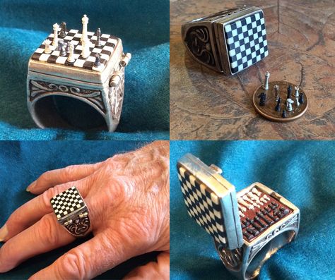 Diy Chess Set Handmade, Cool Chess Sets, Chess Gift Ideas, Chess Ring, Chess Accessories, Chess Ideas, Diy Chess Set, Themed Chess Sets, Chess Boards