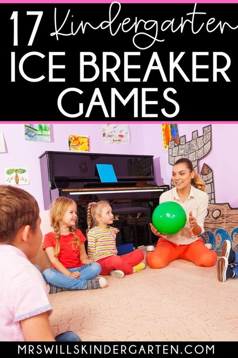 Kindergarten Ice Breakers, Kindergarten Classroom Games, Pre K Games, High School First Day, Kindergarten First Week, First Day Of High School, Games For Kindergarten, Preschool First Day, First Day Activities