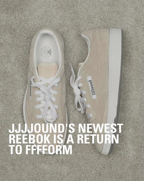 JJJJound’s Newest Reebok Is a Return to FFFForm. Of all of @jjjjound’s @reebok sneaker collaborations — and believe us, there have been a lot of them — its Club C releases consistently remains our favorite by some way. The Club C 85 is a no-frills Reebok icon that’s been a favorite in fashion circles for decades. With a clean overall design, this pair is made in collaboration with JJJJound and embodies the label’s minimalist aesthetic. Soft suede is utilized on the upper of the low-top mode... Overall Design, Reebok Sneaker, Reebok Club C 85, Club C 85, Reebok Sneakers, Club C, Minimalist Aesthetic, The Club, Soft Suede