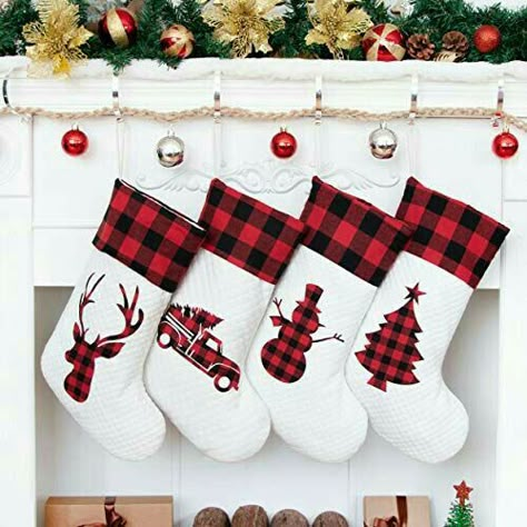 Fireplace Hanging, Farmhouse Christmas Stockings, Rustic Christmas Stocking, Country Fireplace, Family Christmas Stockings, Christmas Boots, Season Decor, Christmas Stockings Diy, Felt Stocking