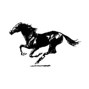 Angry Horse Tattoo, Horse Bucking Tattoo, Horse Ink Drawing, Horse Tattoo Aesthetic, Footloose Tattoo, Running Horses Tattoo, Naturistic Tattoos, Horse Sprinting, Horse Running Tattoo