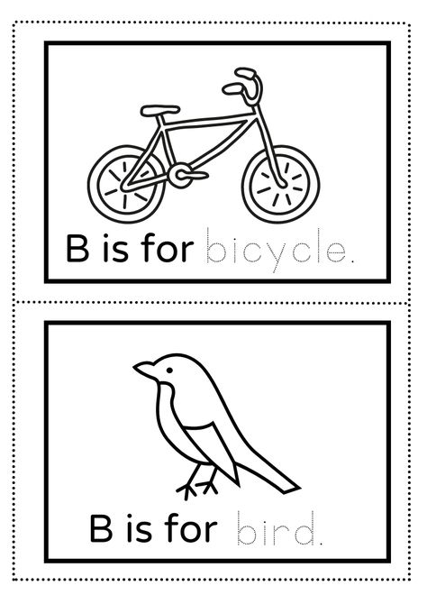 This week we will look at the words that begin with the letter "b". #EnglishRecord#nouns#alphabet#fun#activities#for#kids#colour#in#learning#global#butterfly#bee#boat#bed#belt#ball#Bell#bicycle#bird#banana#balloosn#learning#education B Is For Banana, Bird Worksheet, B Is For Bird, Abc Activity, Letter Book, Boat Bed, Preschool Activities Printable, Activities Printable, The Letter B