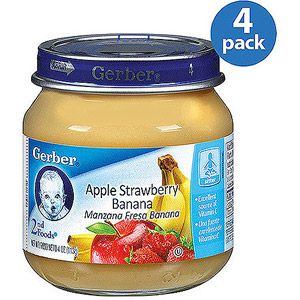 Gerber 2nd Foods Baby Foods, Apple Strawberry Banana, 4 oz (Pack of 4) Gerber Baby Food, Baby Foods, Meat Dinners, Baby Food Jars, Food Baby, Banana Oatmeal, Food Combining, Gerber Baby, Food Jar