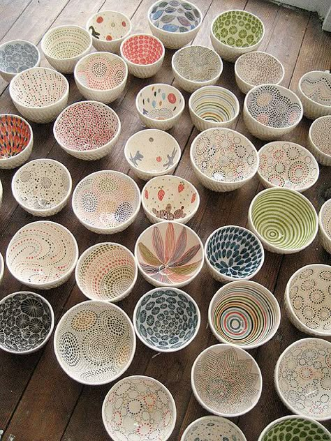 my most-viewed Flickr photo. ceramic bowls by Aida Dirse. Modern Decorative Objects, Diy Keramik, Color Me Mine, Keramik Design, Ceramic Inspiration, Pottery Inspiration, Ceramic Ideas, Ceramic Clay, Pottery Painting