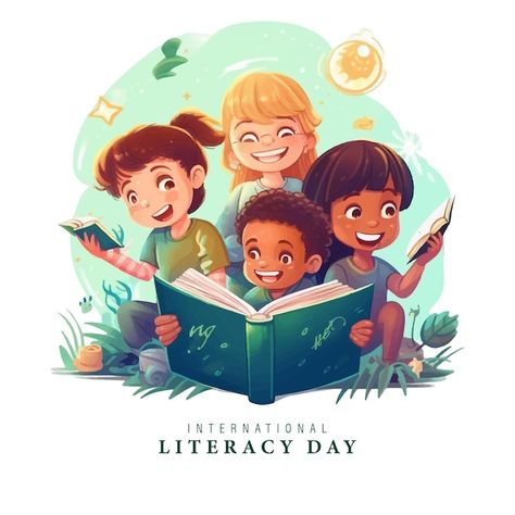 Vector international literacy day vector... | Premium Vector #Freepik #vector #literacy #literacy-day #education-concept #knowledge-background International Literacy Day Poster, National Reading Day, Language Concepts, International Literacy Day, Posters Ideas, Literacy Day, Chinese Language Learning, Reading Day, Education Logo