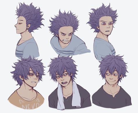 Shinsou Hitoshi Boku No Academia, My Hero Academia Memes, Buko No Hero Academia, Hair Down, Arte Sketchbook, Wow Art, X Reader, Hero Academia Characters, Facial Expressions