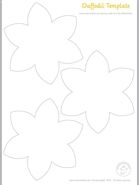 Påskeaktiviteter For Barn, Daffodil Craft, Daffodils Flowers, Felt Flower Template, Daffodil Day, Felt Flowers Patterns, Felt Flower Tutorial, Daffodil Flower, Flowers Clipart