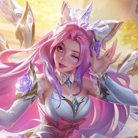 Crystal Rose, League Of Legends, Pink Hair, Hair, Anime, Pink