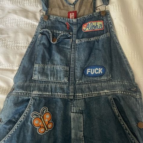 Old School Denim Painters Overalls with Patches Painters Overalls, Old School, Painter, Overalls, Clothes