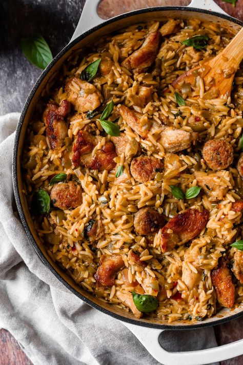 Cajun Pasta With Sausage, Andouille Sausage Pasta, Chicken And Peppers, Shrimp And Sausage Pasta, Cajun Sausage Pasta, Eat To Perform, Recipe Inspirations, Cajun Sausage, Pasta With Sausage