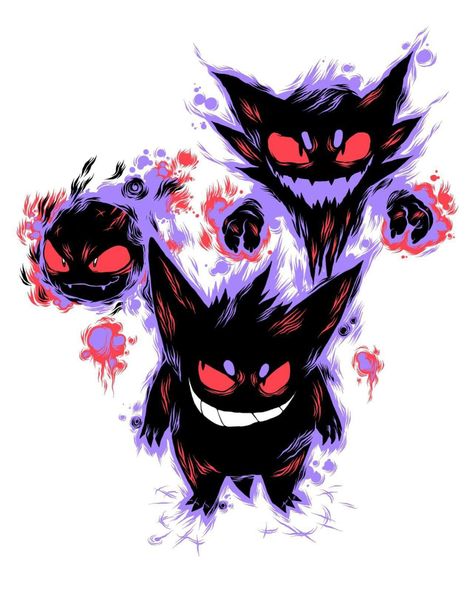 Ghost Pokemon Tattoo, Gengar Tattoo, Hunter Pokemon, Pokemon Official Art, Hunter Tattoo, Gengar Pokemon, Pokemon Official, Pokemon Sketch, Ghost Pokemon