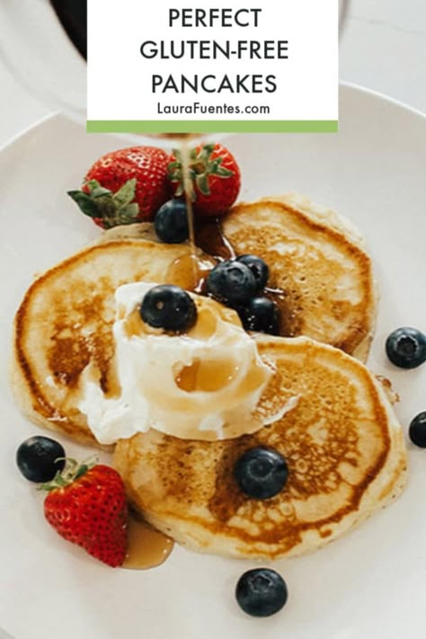 Pancake Recipe Gluten Free, Gluten Free Dairy Free Pancakes, Pancakes Dairy Free, Gluten Free Pancake Recipe, Gluten Free Pancakes Easy, Fluffy Gluten Free Pancakes, Gf Pancakes, Egg Free Pancakes, Gluten Free Pancake