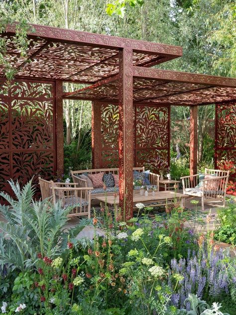 At The Chelsea Flower Show 2022 | Ruth Willmott Associates Chelsea Flower Show 2022, Chelsea Flower Show Gardens, Screened Patio, A Sense Of Place, Screened In Patio, Row House, Landscape Materials, Chelsea Flower, Chelsea Flower Show