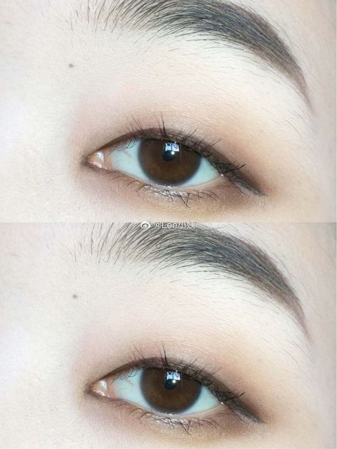 Mono Eyelid Makeup, Grad Photos Makeup, Mono Eyelid, Monolid Eye Makeup, Monolid Makeup, Monolid Eyes, Ball Makeup, Minimal Makeup Look, Korean Eye Makeup