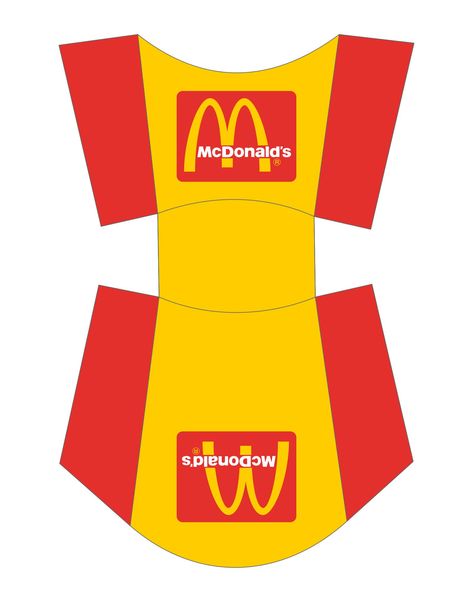 Mcdonalds French Fries Box Template Mcdonalds Happy Meal Box Template, Mcdonalds Printables, Happy Meal Box Template, Mcd Fries, Fry Box Template, Fries Packaging, Box Templates Printable Free, Snacks At Home, Mcdonald French Fries