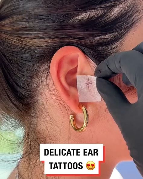 Delicate ear tattoos | ear | These tragus and ear tattoos are so unique! 👂 | By STUDENTbible | Facebook Tragus Tattoos For Women, Tragus Ear Tattoo, Tiny Ear Tattoos For Women, Tragus Tattoo Ear, Ear Tattoos Women, Tragus Tattoo, Tattoos Ear, Ear Tattoos, Tragus