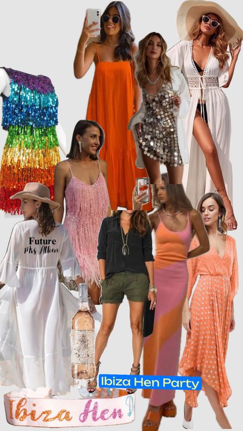 Hen Party Themes. #ibiza #ibiza2023 #ibizamoodboard Ibiza Fashion Outfits, Ibiza Themed Party, Hen Party Themes, Hens Party Themes, Ibiza Party, Ibiza Fashion, Hen Party, Themed Party, Your Aesthetic