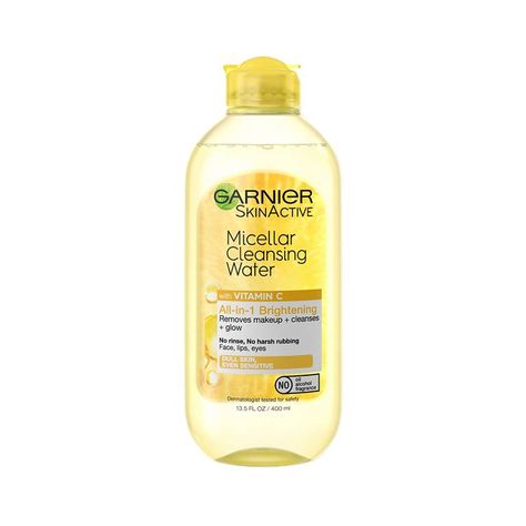 Garnier SkinActive Micellar Cleansing Water With Vitamin C Garnier Micellar Water, Garnier Micellar Cleansing Water, Garnier Skinactive, Garnier Micellar, Garnier Skin Active, Micellar Cleansing Water, Cleansing Water, Water Cleanse, Micellar Water