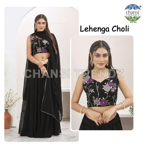 🖤 Drape yourself in the magic of midnight with this stunning black Jacquard Lehenga Choli! ✨ A timeless blend of elegance and grace for every grand occasion. 💃👑