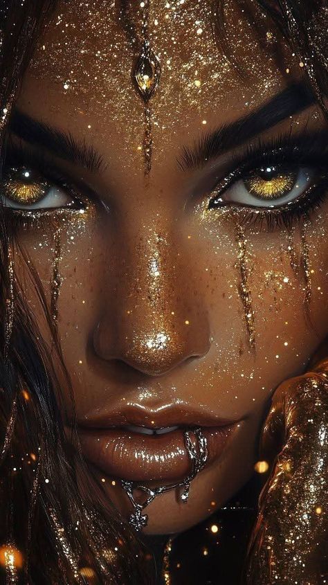 Molten Gold Aesthetic, Golden Aura Aesthetic, Brown Eyes With Gold Flecks, Gold Eyes Drawing, Liquid Gold Aesthetic, Glowing Gold Eyes, Golden Eyes Aesthetic, Fierce Woman Aesthetic, Gold Dark Aesthetic