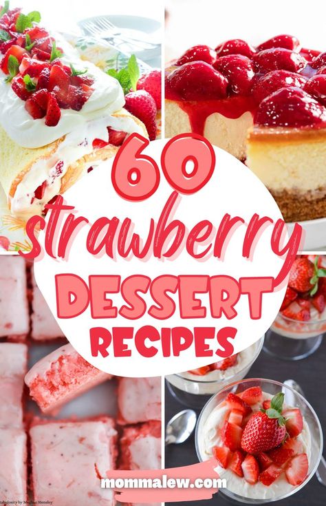 strawberry desserts Fresh Strawberry Desserts, Strawberry Recipes Easy, Strawberry Dishes, Fresh Strawberry Recipes, Cream Pies, Strawberry Dessert Recipes, Strawberry Season, Strawberry Dessert, Easy Treat