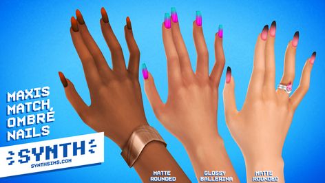 - ̗̀ MAXIS MATCH GLOSSY NAILS ̖́ - custom content download! | SYNTHsims on Patreon Maxis Match Nails, Sims 4 Cc Nails, Cc Nails, Match Nails, Nails Coquette, Sims 4 Nails, Tech Videos, Nails Dark, Nails Y2k