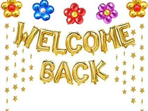 Nearpod - Values Imbibed - A recap Welcome Back To Work Office, Welcome Back Balloons, First Day Of School Classroom, Welcome Back Banner, Flower Balloons, Welcome Home Decorations, Wedding House, Star Banner, Back To School Party