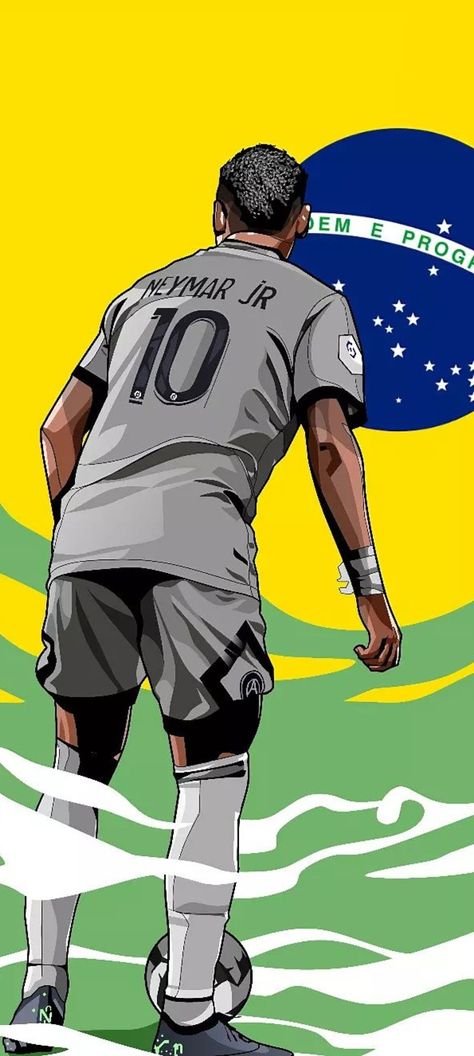 Neymar Drawing, Football Drawing, Pop Art Wallpaper, Soccer Pictures, Neymar Jr, Painting Illustration, Neymar, Painting Ideas, Art Wallpaper