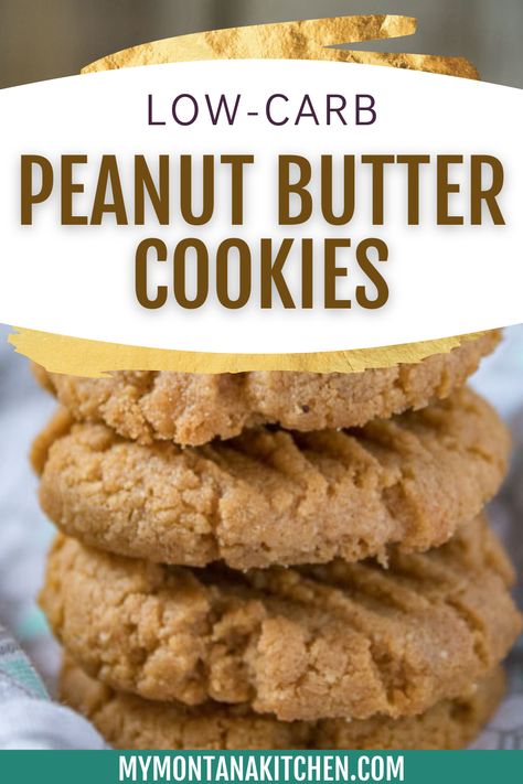 Easy to make and with only 5 ingredients, these low carb peanut butter cookies are keto friendly, sugar free, and dairy free. They're not only healthy, but they’re so delicious, everyone will love them! Easy Keto Peanut Butter Cookies, Low Glycemic Cookie Recipes, Low Carb Protein Cookies, Sugar Free Almond Flour Cookies, Low Carb Cookies Easy, Low Calorie Peanut Butter Cookies, Keto Cookies Recipes, Low Glycemic Cookies, Sugar Free Peanut Butter Cookies