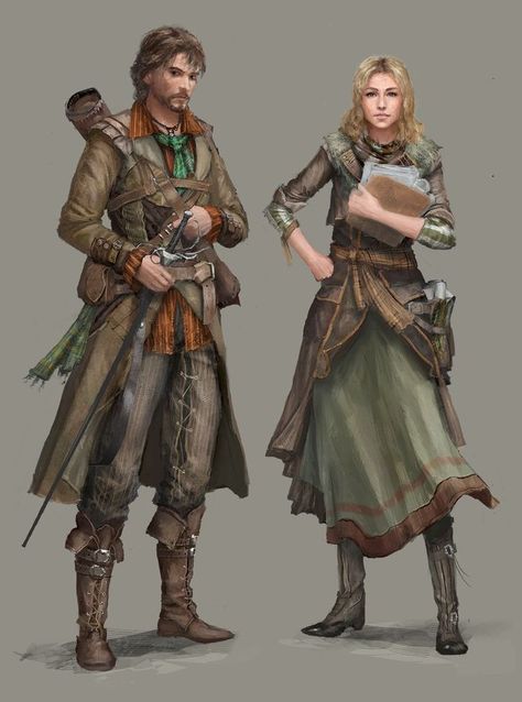 Siblings Campaign Board, Fantasy Angel, Character Design Cartoon, Heroic Fantasy, Fantasy Portraits, Dungeons And Dragons Characters, Medieval Clothing, Arte Fantasy, Fantasy Rpg