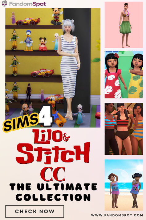 Peep this collection of Lilo & Stitch CC for TS4! You'll find plushies, toys, clutter, and attire to dress up as your favorite characters from this Disney classic Sims 4 Cc Disney Decor, Sims 4 Lilo And Stitch Cc, Sims 4 Cartoon Cc, Disney Sims 4, Zombie Christmas, Ohana Means Family, Sims 4 Mods Clothes, Lilo Stitch, Sims 4 Cc Finds