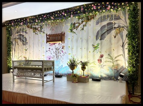 Elegant Baby Shower Celebration: Breeze Decorators Transform Jenneys Residency Diamond Hall Baby Shower Stage Decorations, Simple Baby Shower Decorations, Sangeet Decor, Stage Decor, Mandap Decor, Elegant Baby Shower, Baby Shoot, Traditional Wedding Decor, Bridal Decorations