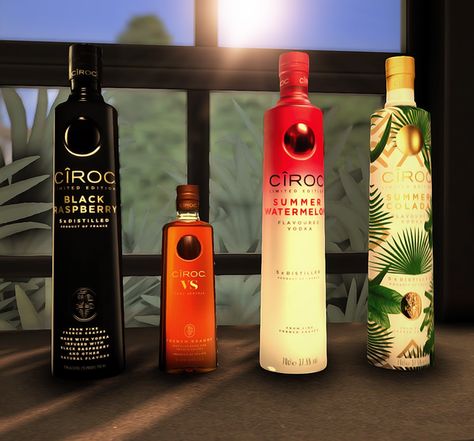 Ciroc Deco Bottles | Afrosimtric Simmer on Patreon Sims 4 Restaurant, Sims 4 Male Clothes, Sims 4 Piercings, Sims 4 Kitchen, The Sims 4 Pc, Sims 4 Clutter, Sims 4 Bedroom, Free Sims 4, Sims 4 Expansions