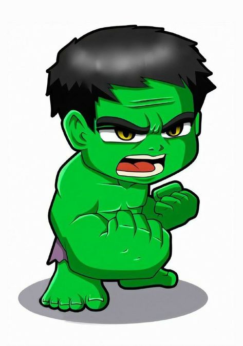 Hulk Kids, Hulk Theme, Baby Marvel, Chibi Marvel, Avengers Cartoon, Baby Avengers, Drawing Superheroes, Marvel Cartoons, Spiderman Party