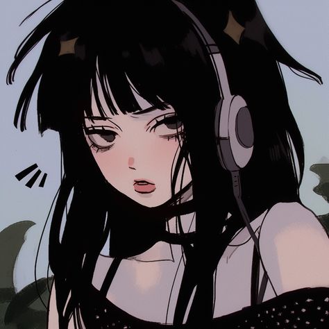 Anime girl, anime girl icon, Aesthetic icon, Aesthetic girl icon, 8k, 4k, high quality icon, gothic girl icon, 90s anime, retro anime Egirl Pfp, Anime Ghost, Girl With Headphones, Blue Poster, Picture Icon, Anime Monochrome, Cool Anime Pictures, Cartoon Profile Pics, Cute Profile Pictures