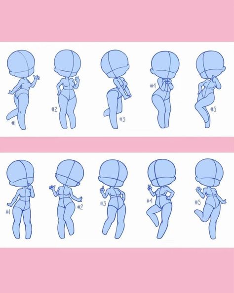 Chibi Pose, Chibi Poses, Poses Manga, Chibi Body, Chibi Sketch, 강아지 그림, Chibi Art, Body Pose Drawing, 캐릭터 드로잉