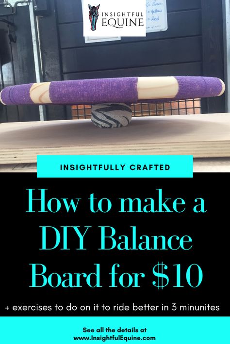 Balance Board Diy, Equestrian Hacks, Wobble Board Exercises, Diy Balance Board, Horse Projects, Wobble Board, Barn Hacks, Horse Adventure, Dog Equipment