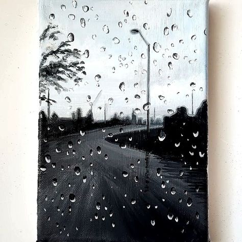 Rainy Day on the Road Acrylic Painting | Rainy Day on the Road Acrylic Painting # | By El Drawing Arts | Facebook | artist, art, art of painting, road Rain Canvas Painting Easy, Rainy Day Painting Acrylic, Rain Painting Acrylic, Road Acrylic Painting, Painting Rainy Day, Rainy Day Painting, Rainy Day Drawing, Art Of Painting, Drawing Arts