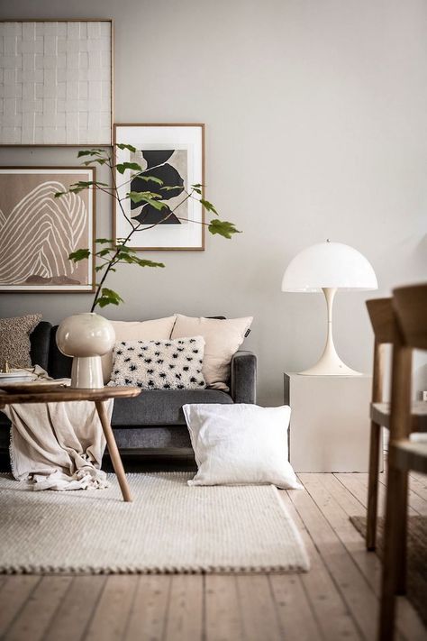 One Swedish Apartment Swedish Apartment, Open Living Room, Living Room Scandinavian, Scandinavian Interior Design, Scandinavian Living, Decoration Inspiration, Cozy Apartment, Ikea Hacks, Scandinavian Interior