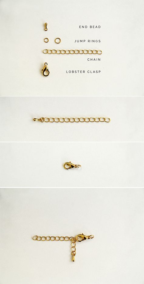 How to Finish Necklaces the Pro Way | Fall For DIY Michaels Necklace Diy, Necklace Extender Diy, Make Your Own Necklace, Diy Chain Necklace, Necklace Diy, Jewelry Chain Types, Chain Necklace Diy, Diy Necklaces Tutorial, Diy Necklace Making