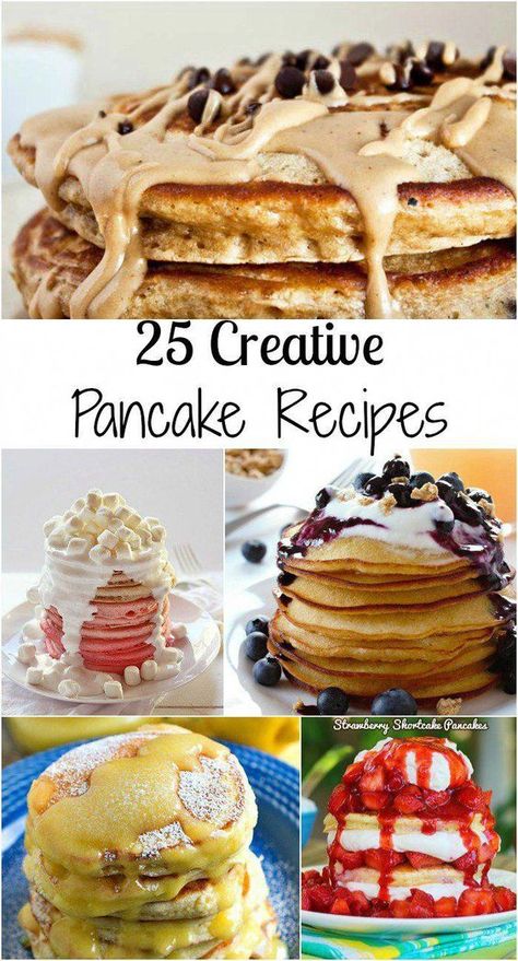 Unique Pancake Recipes, Creative Pancake Recipes, Pancake Banane, Fun Pancakes, Yummy Pancake Recipe, Flavored Pancakes, Savory Cakes, Creative Breakfast, Pancake Recipes