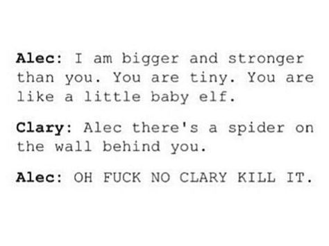 #Clary #Alec #friendship #brotp #funny #edit #spider Clary And Alec Friendship, Stronger Than You, Shadow Hunters, The Mortal Instruments, Shadowhunters, Funny