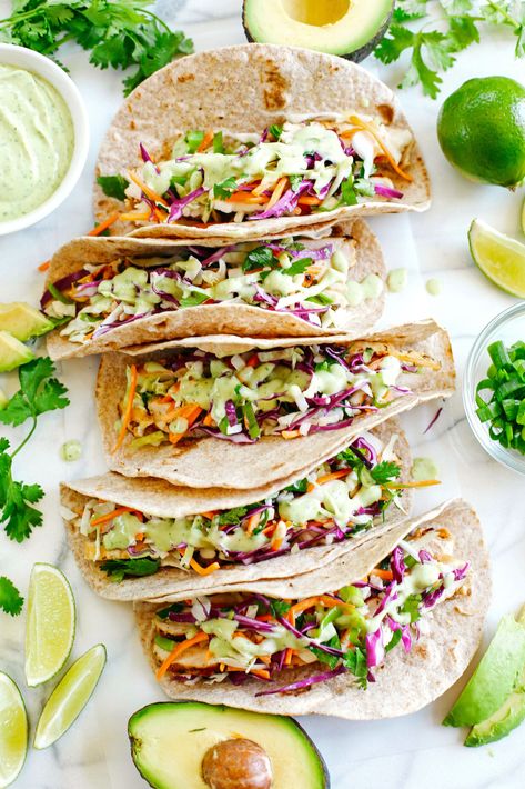 Cilantro Lime Chicken Tacos - Eat Yourself Skinny Chicken Tacos With Coleslaw, Chicken Tacos Coleslaw, Chicken Tacos With Slaw, Chicken Tacos With Cilantro Lime Sauce, Cilantro Lime Chicken Taco Salad, Tangy Coleslaw Recipe, Tequila Lime Chicken Tacos, Cilantro Lime Chicken Tacos, Chicken Lime