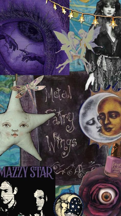 #art #whimsical #whimsigoth #whimsigothaesthetic #katebush #mazzystar Metal Wings, Evil Witch, Image Collage, Art Whimsical, Mazzy Star, Star Nails, Aesthetic Iphone Wallpaper, Background Images, Hippie Boho